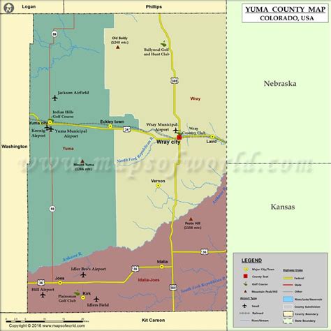 map of yuma county colorado.